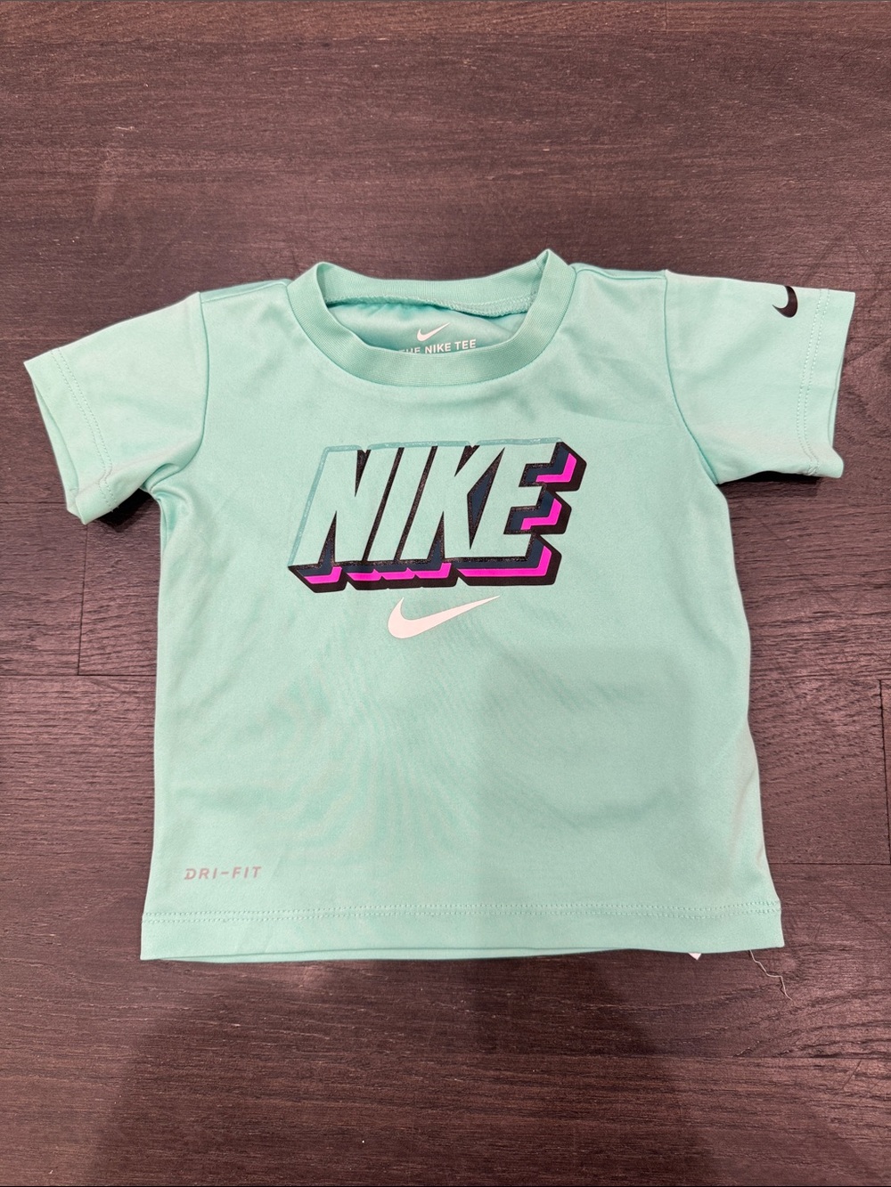 Nike Kids Mint Green Graphic Dri-FIT Tee